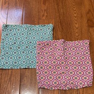 Old Navy Pink and Teal Floral Tube Top